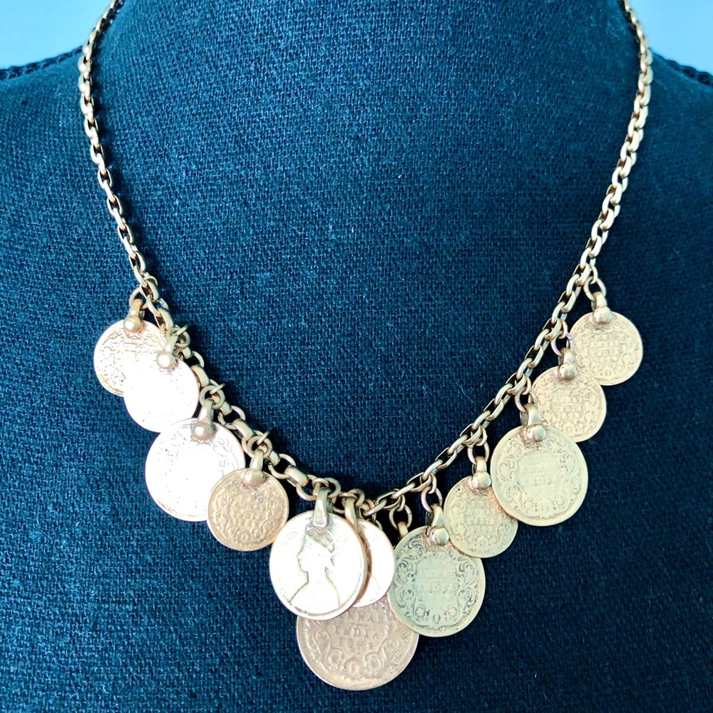 Stella & Dot Vintage Coin Necklace - Picture 2 of 6